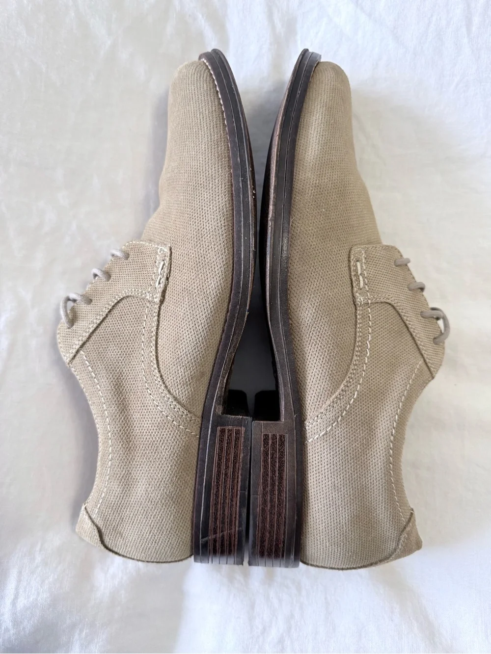 CHAPS | Mens 11 | Vandale Shoes Taupe Suede Leather Oxfords Lace Up